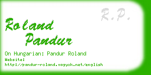 roland pandur business card